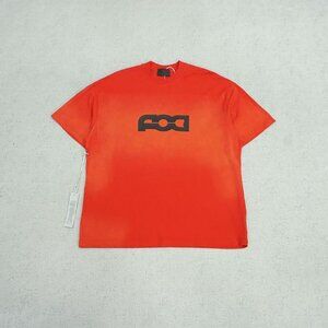 Fear of God Orange Gradient Lettering Short Sleeve T Shirt